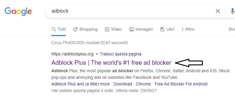 Come bloccare le pubblicità su internet adblock