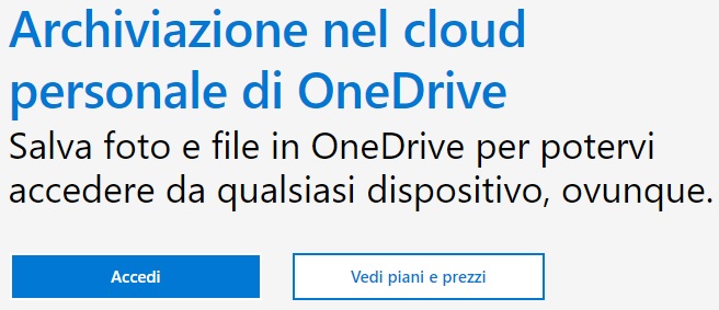 Hard Disk Online con OneDrive o Google Drive Microsoft