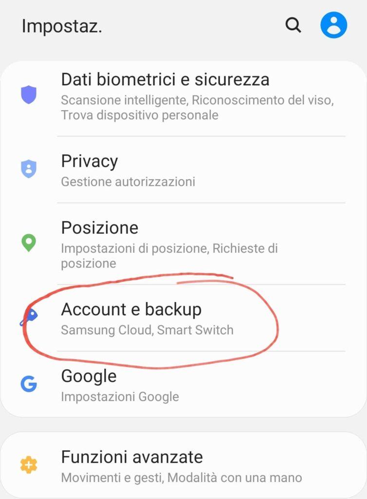 rimuovere account Google Android Pc