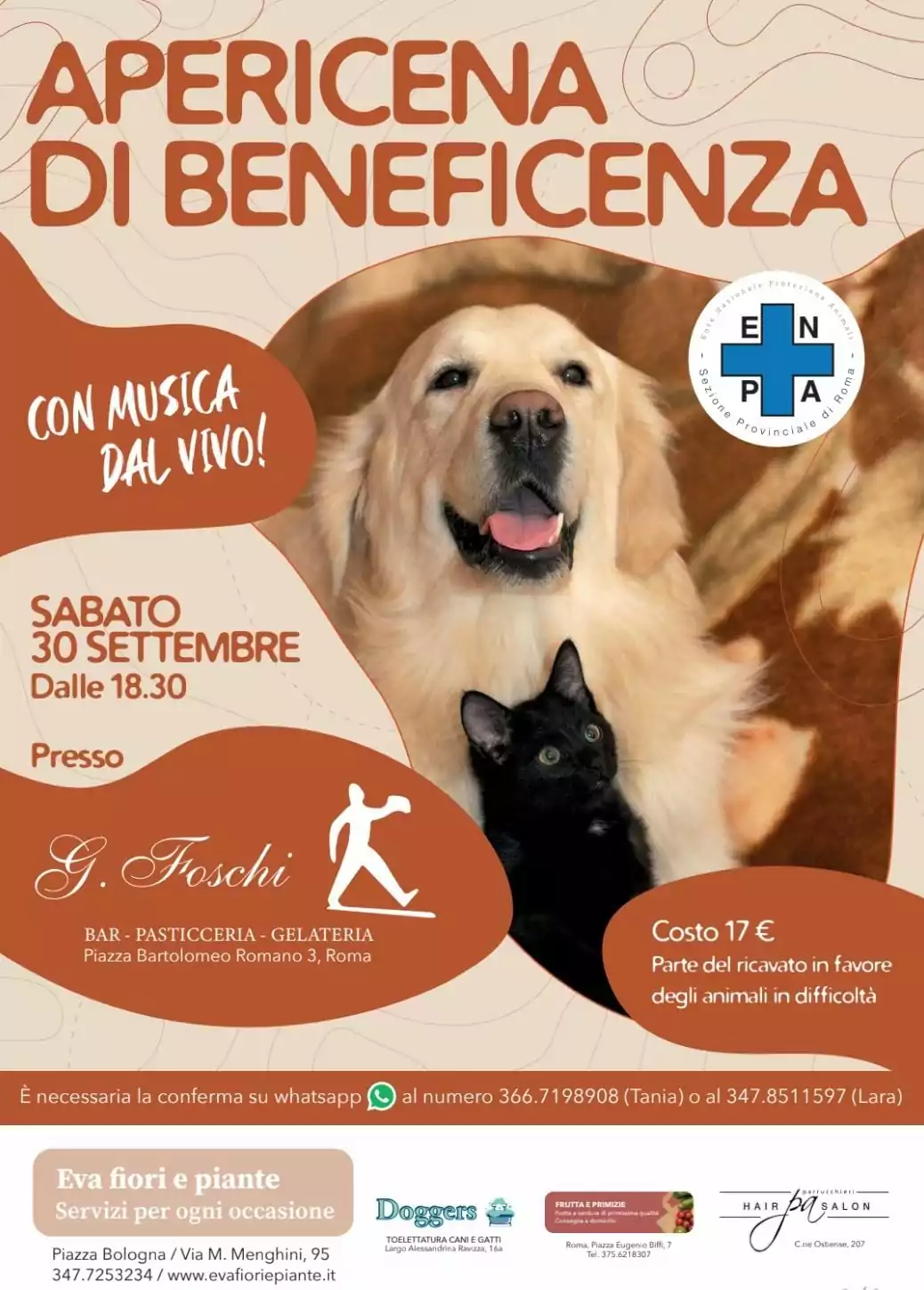 Apericena beneficenza pelosetti cagnolini e gattini cani e gatti volontariato adozioni pelosetti