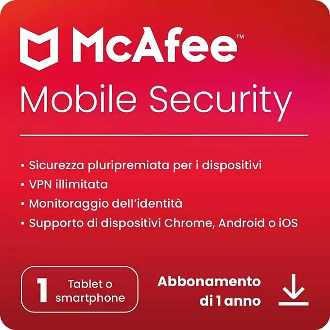 McAfee Mobile Security: offre protezione antivirus, protezione da phishing, antifurto, blocco delle app indesiderate, backup dei dati e altre funzionalità di sicurezza.