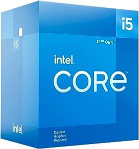 Intel Core i5-12400F - Processore desktop di 12° generazione, 2.5GHz, 6 core, LGA1700, RAM DDR4 e DDR5 fino a 128GB) BX8071512400F
