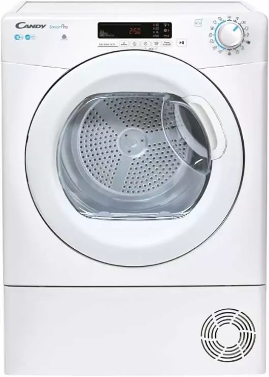 Candy Smart Pro CSOE C10DG-S Asciugatrice a Condensazione, 10kg, 68 dBA, 16 Programmi, Wi-Fi, App simply-Fi, 59,6x58,5x85cm, Bianco, Classe B [Classe di efficienza energetica B]