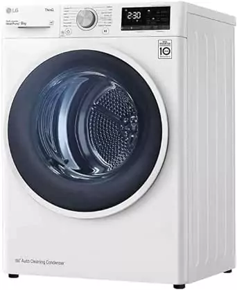 LG RH80V9AVHN Asciugatrice Smart a Carica Frontale 8 Kg, Classe A+++, Condensazione con Pompa di Calore, Wi-Fi con SmartThinQ, Eco Hybrid, Allergy Care, 60 x 69 x 85 cm - Bianco [Classe di efficienza energetica A]