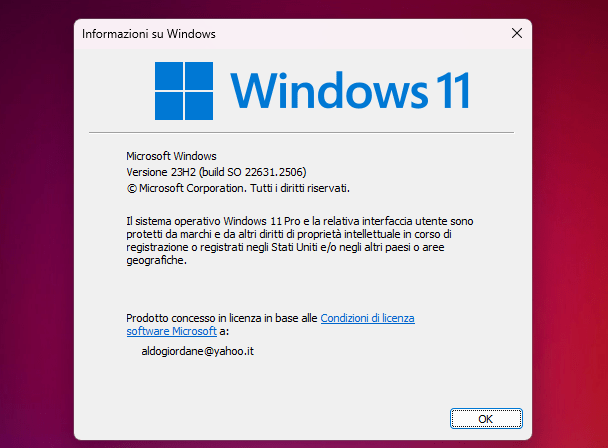 Aggiornamento Windows 11 23H2