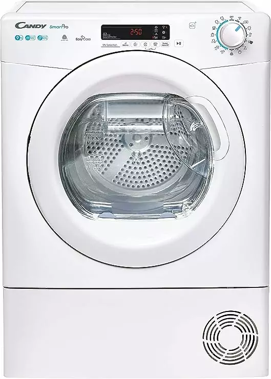 Candy Smart Pro CSOE H9A2DE-S Asciugatrice a Pompa di Calore, 9 Kg, Wi-Fi e BLE, Controllo da Remoto, Classe A ++, 59,6x58,5x85 cm, Bianco [Classe di efficienza energetica A++]