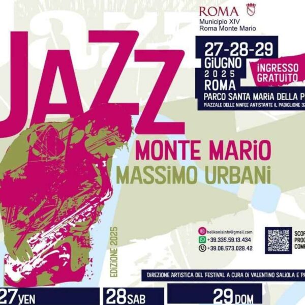 Invito al Festival del Jazz di Monte Mario “Massimo Urbani”: il 27-28-29 giugno a Roma, Parco Santa Maria della Pietà