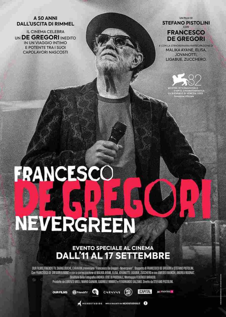 FRANCESCO DE GREGORI NEVERGREEN Mostra del Cinema di Venezia