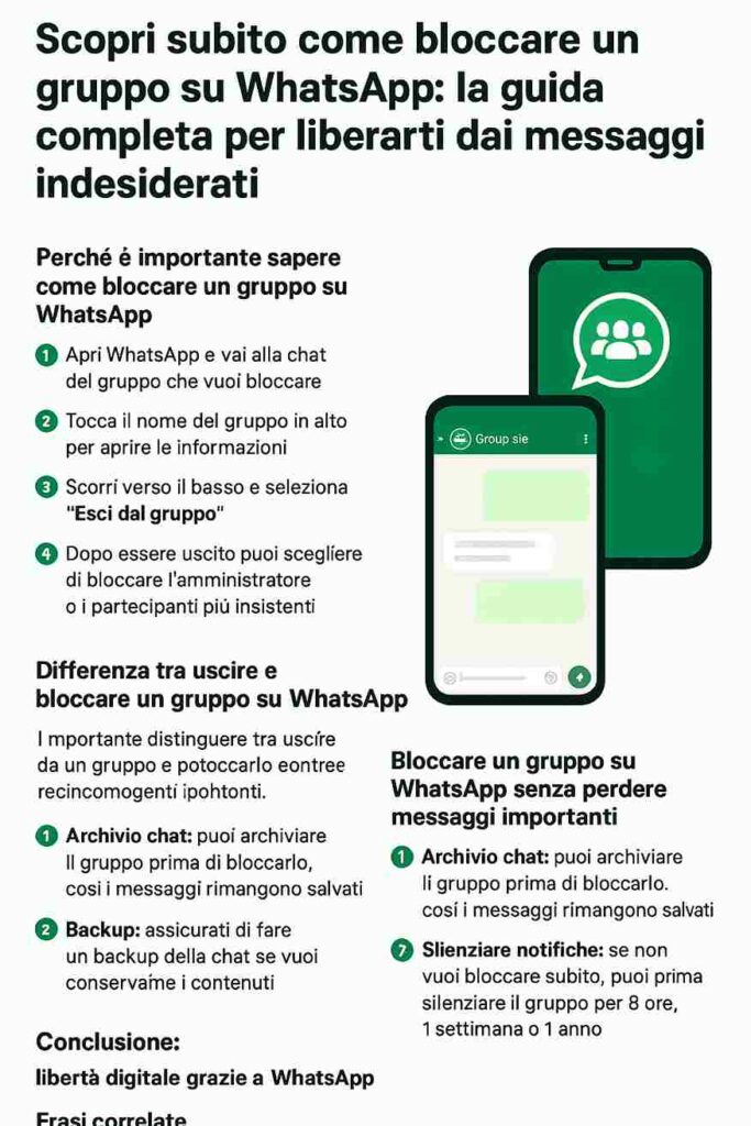 Come bloccare un gruppo su WhatsApp