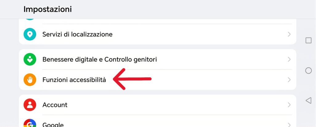 modalità non udenti smartphone