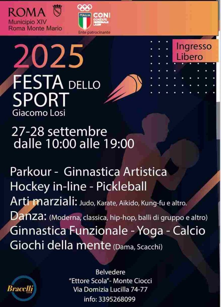 Festa dello sport Giacomo Losi Municipio XIV