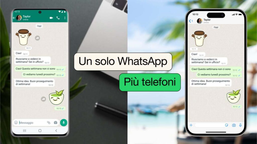 WhatsApp su due telefoni