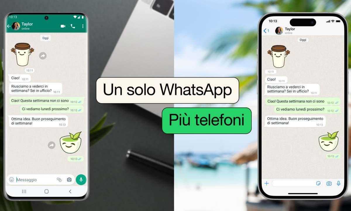 WhatsApp su due telefoni