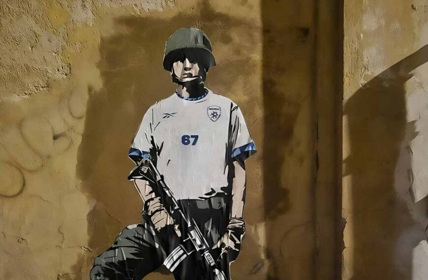 THE BLOODY MATCH LAIKA murales PARTITA ITALIA ISRAELE