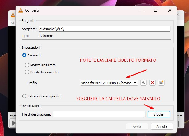 Mettere un DVD su una chiavetta USB