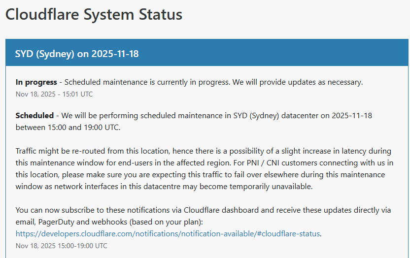 errore 500 Cloudflare sito non raggiungibile