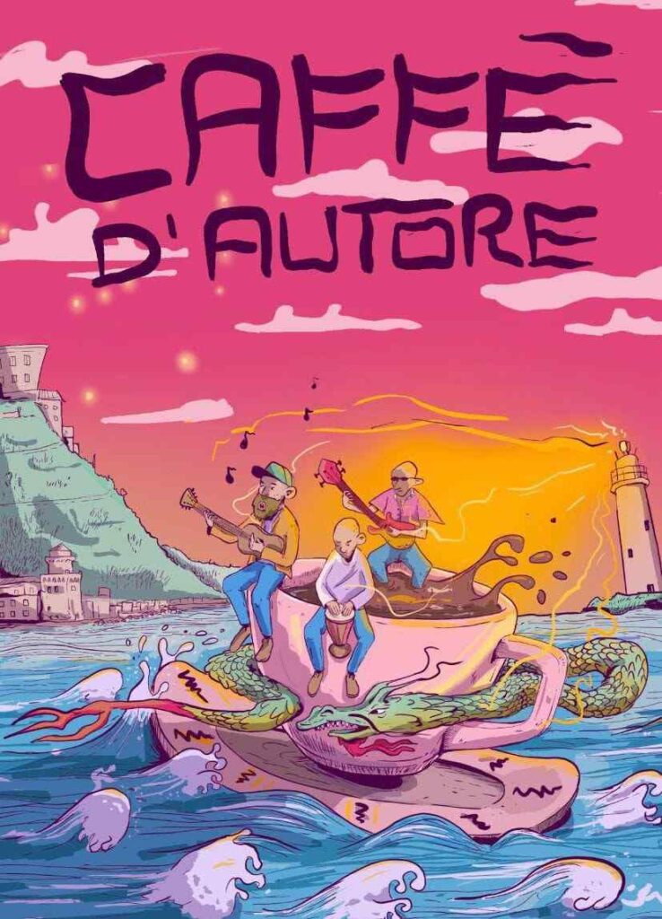 Caffè d'autore Augusto gatto nero trovatello investito