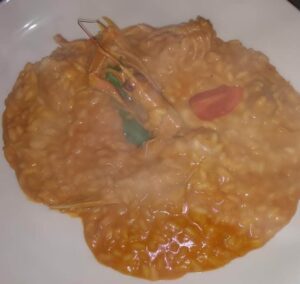 Menù di Natale risotto crema di scampi
