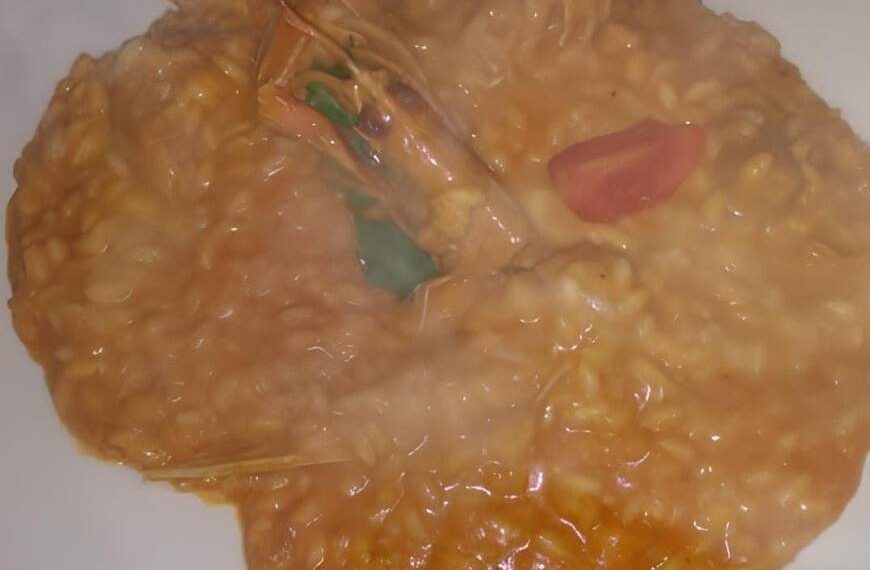 Menù di Natale risotto crema di scampi