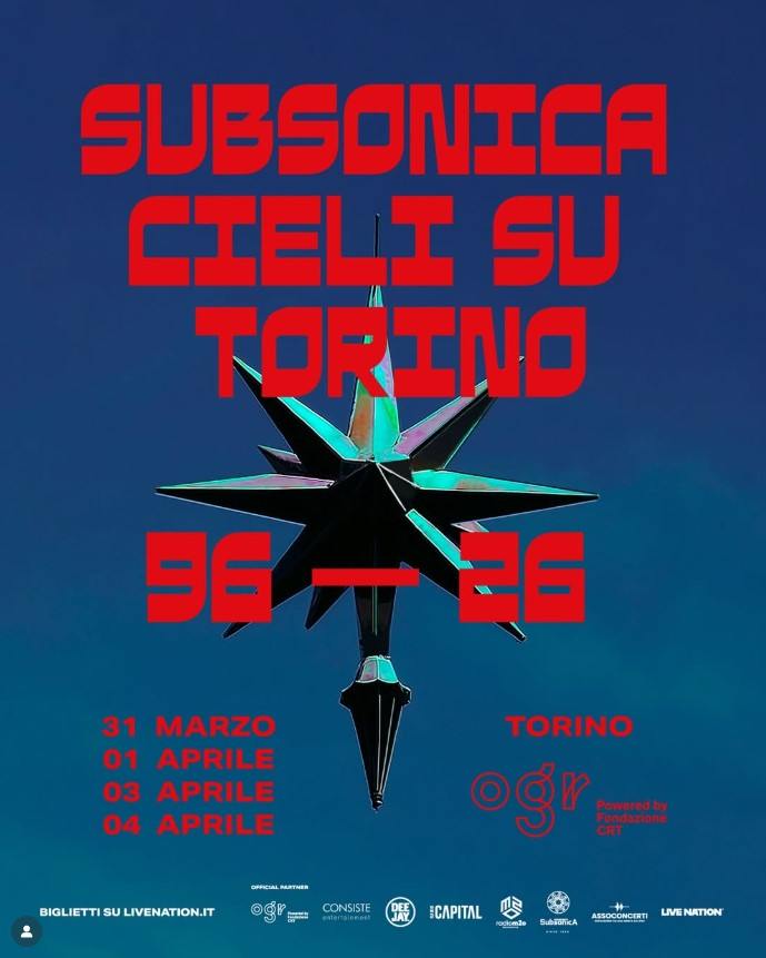 concerti 2026 Subsonica