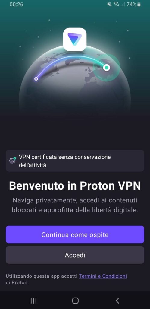 installare VPN gratuita accesso all'account