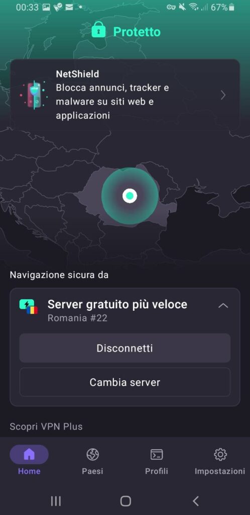 connessione vpn effettuata