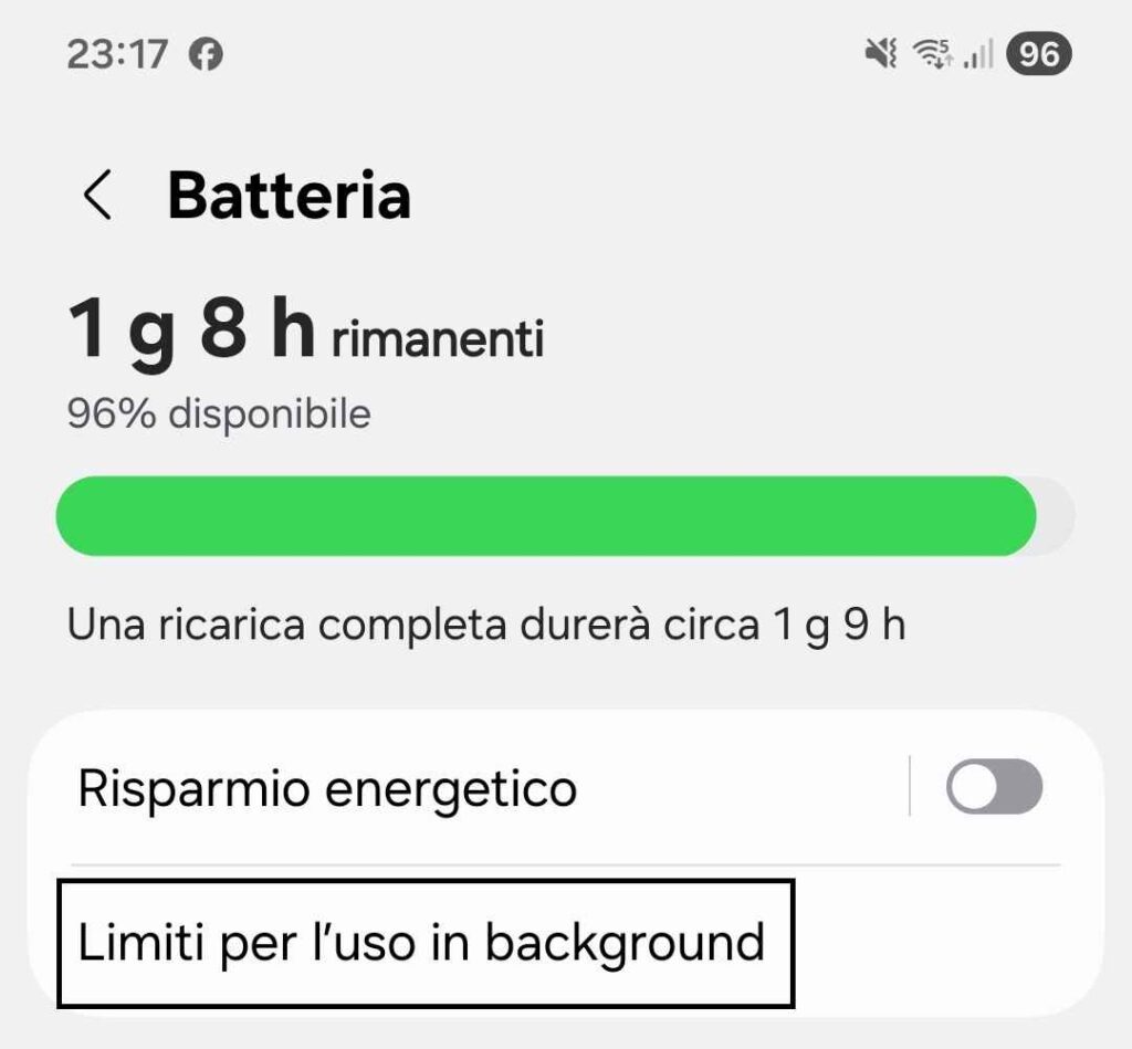 impostare un’app in background su Android