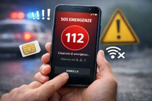 premere 5 volte tasto accensione Android chiama 112