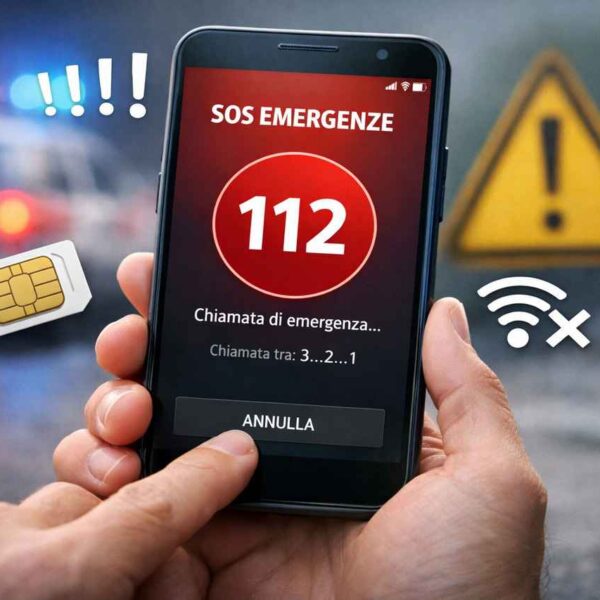 premere 5 volte tasto accensione Android chiama 112