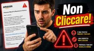 truffa sms amazon rimborso richiesto
