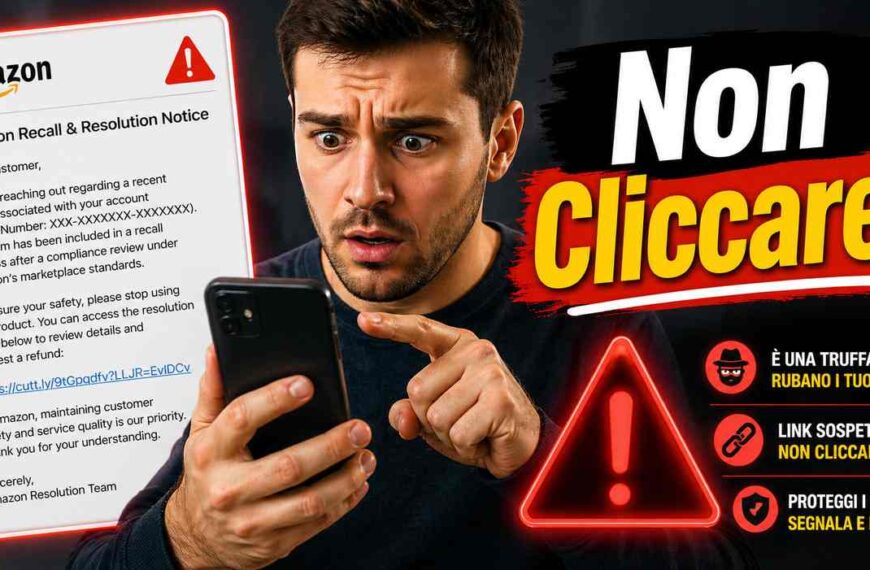 truffa sms amazon rimborso richiesto