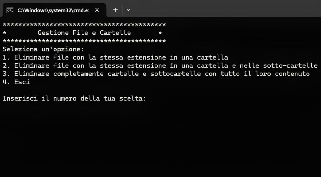 Elimina file con la stessa estensione in un colpo solo! Ecco lo Script magico