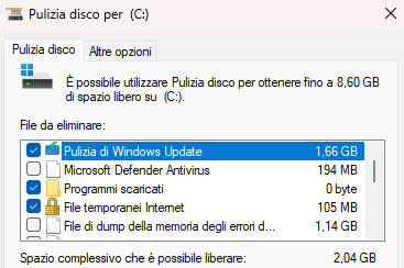 Liberare Spazio sul PC