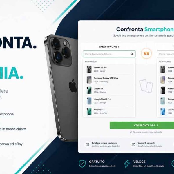 Confronta smartphone gratis su BACKdigit: compara le specifiche tecniche di oltre 380 modelli, scopri le differenze tra Samsung e iPhone, Xiaomi vs OnePlus, e scegli lo smartphone giusto per te.