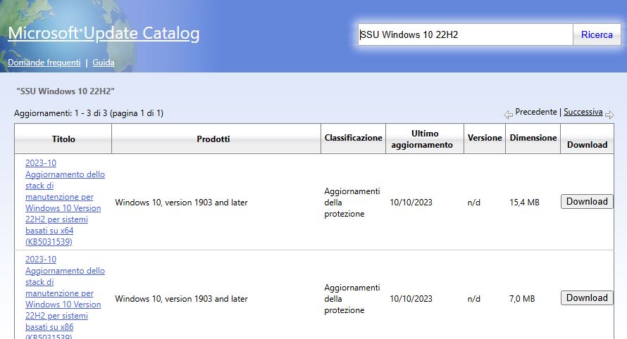 Correggere errori Windows Update