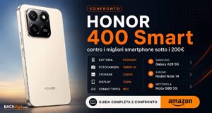 HONOR 400 Smart smartphone economico sotto i 200 euro con batteria 6500mAh