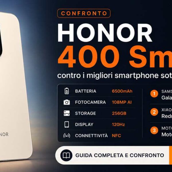 HONOR 400 Smart smartphone economico sotto i 200 euro con batteria 6500mAh