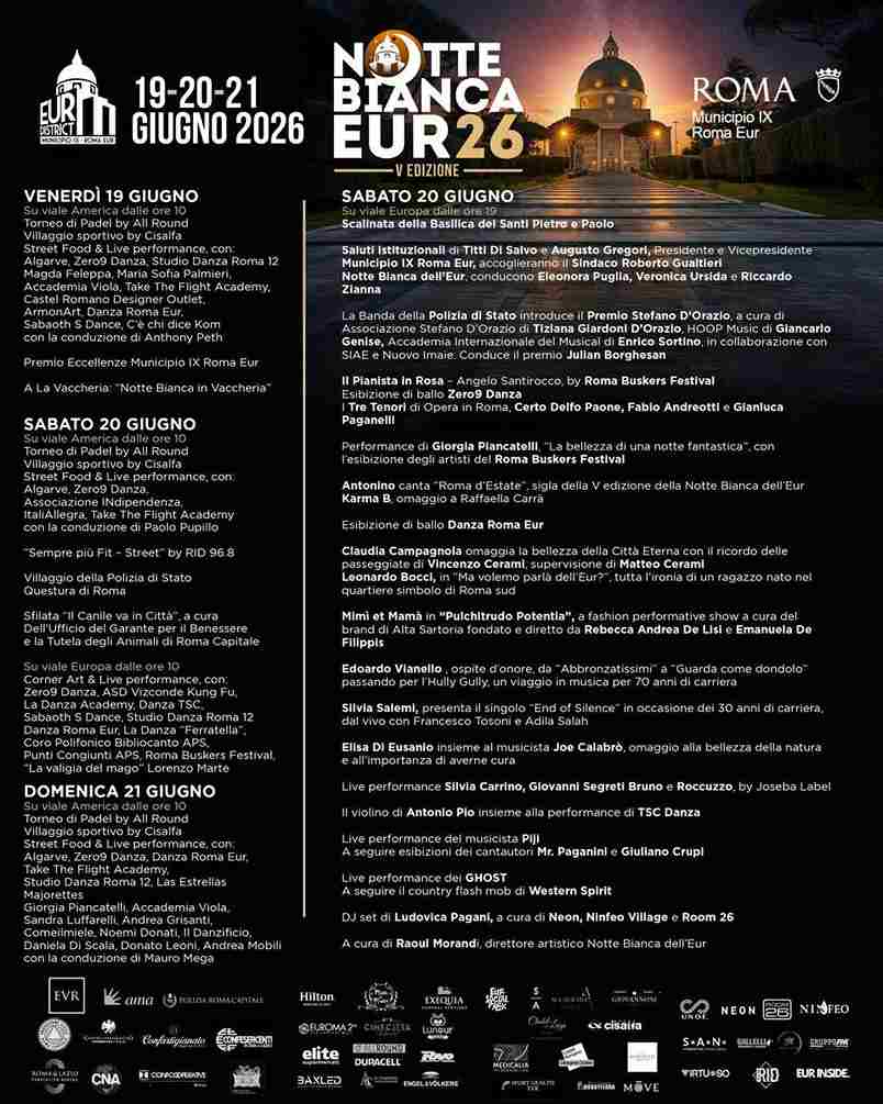 Notte Bianca dell’EUR 2026