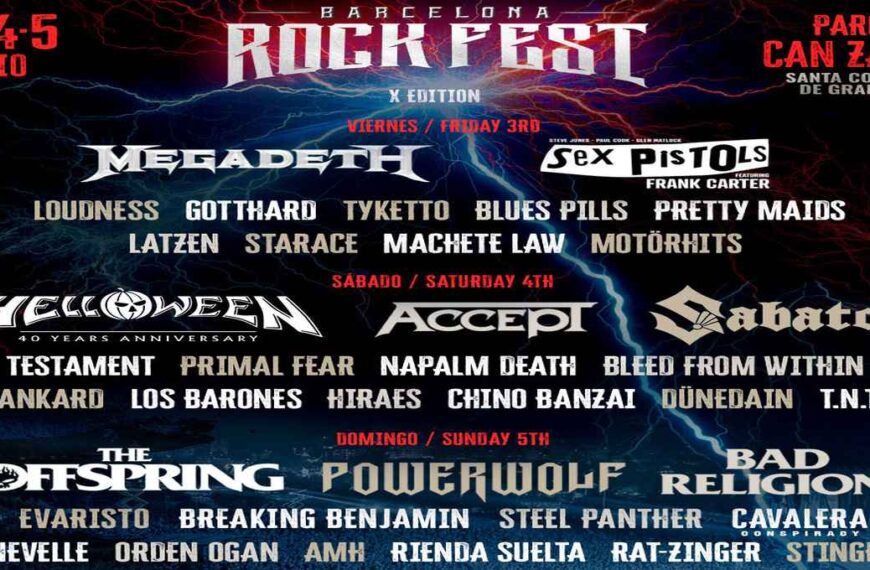 Barcelona Rock Fest 2026: la decima fiamma del rock europeo il 3,4 e 5 Luglio