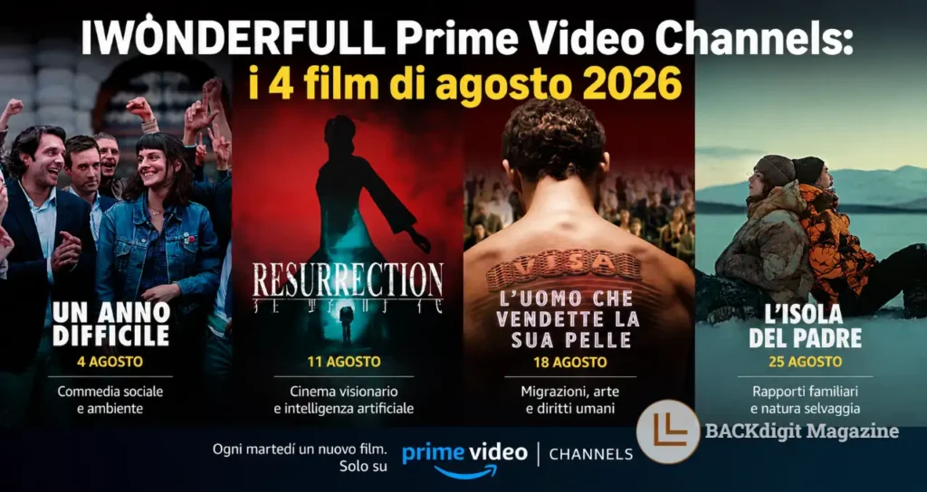 IWONDERFULL Prime Video Channels agosto 2026
