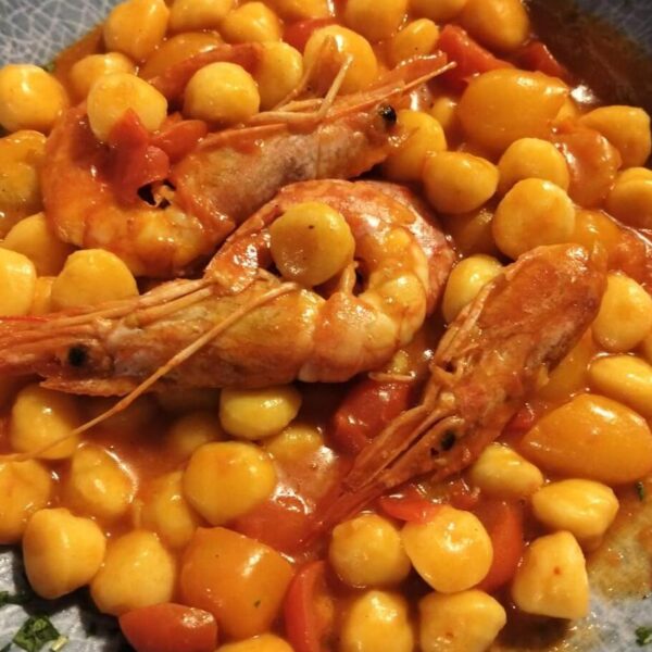 Gnocchetti gamberi e zucca