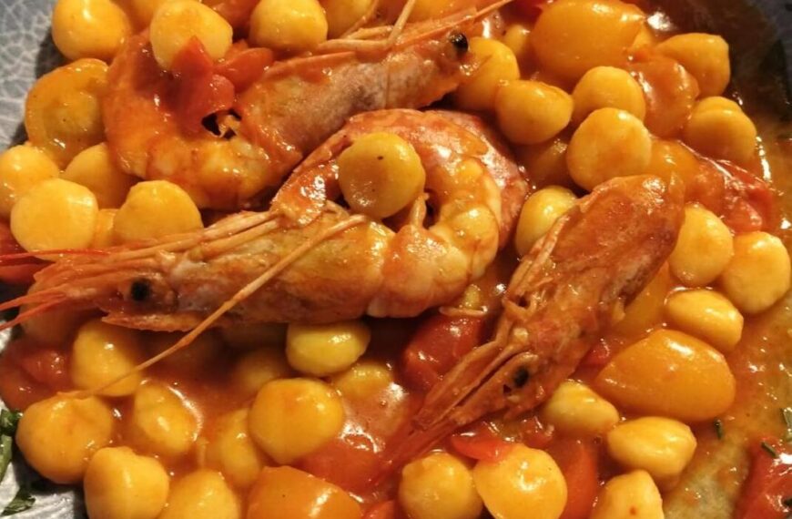 Gnocchetti gamberi e zucca