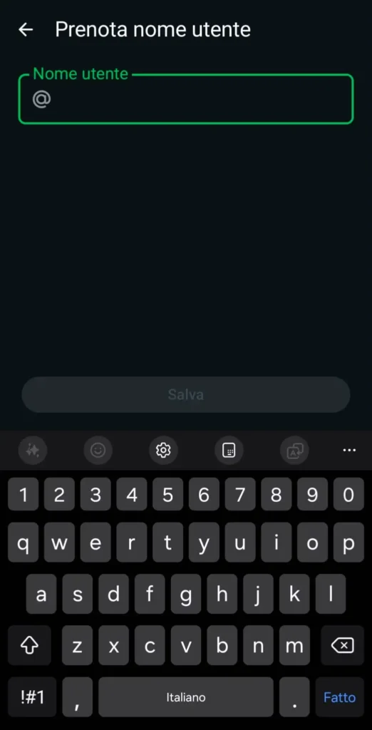 prenota username