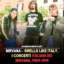 I Nirvana posano insieme in una foto promozionale per l'articolo sul loro nirvana tour italia tra il 1989 e il 1991