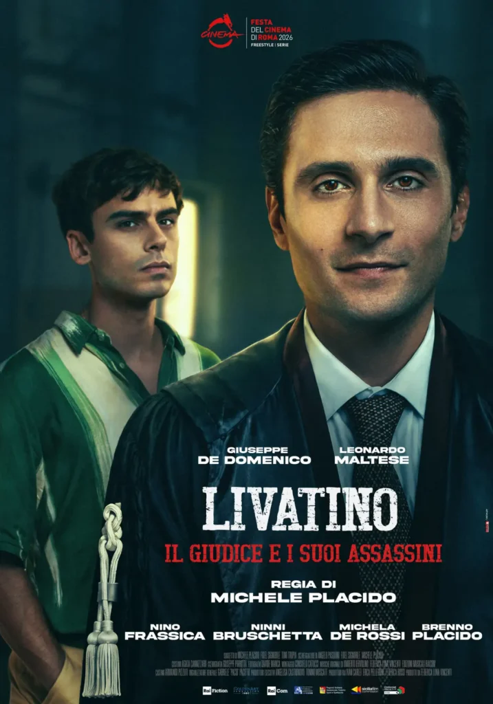 Locandina della miniserie Livatino – Il giudice e i suoi assassini presentata alla Festa del Cinema di Roma con i