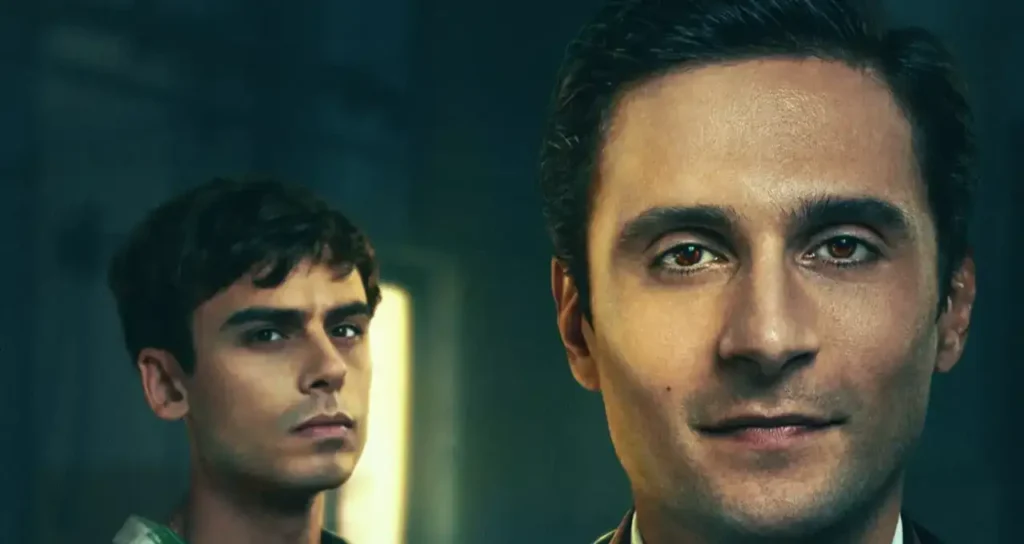 Primo piano di due attori protagonisti della miniserie Rai Livatino – Il giudice e i suoi assassini alla Festa del Cinema