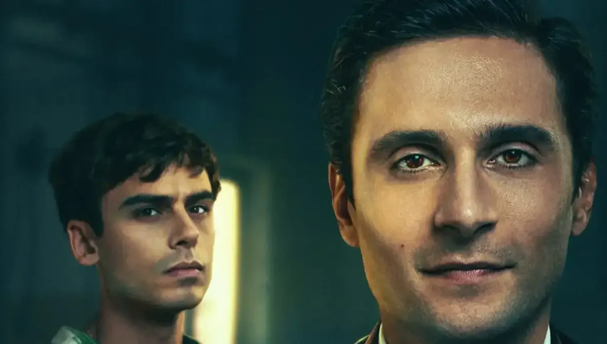 Primo piano di due attori protagonisti della miniserie Rai Livatino – Il giudice e i suoi assassini alla Festa del Cinema