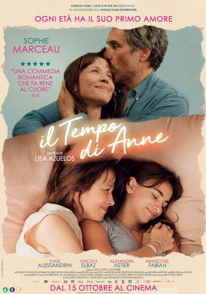 Locandina del film Il tempo di Anne con Sophie Marceau in un abbraccio romantico e in un momento di tenerezza con la figlia