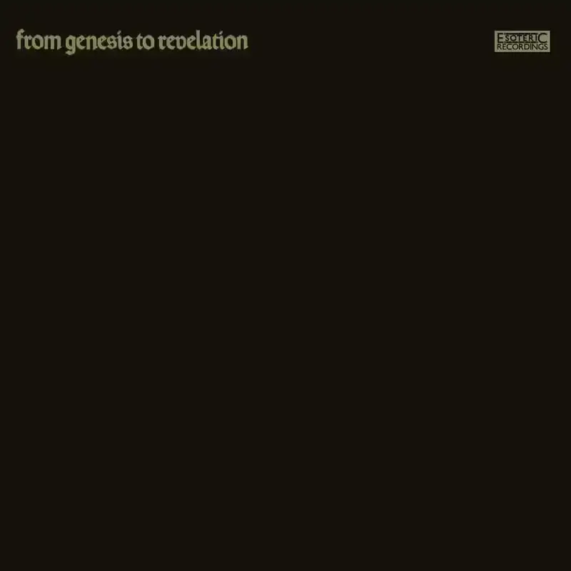 Copertina nera dell'album From Genesis to Revelation con il titolo e il logo Esoteric Recordings in alto