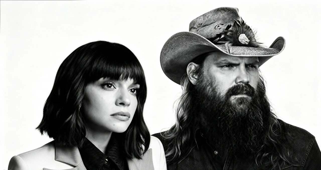 Norah Jones e Chris Stapleton posano insieme in bianco e nero per il brano norah jones april's gone